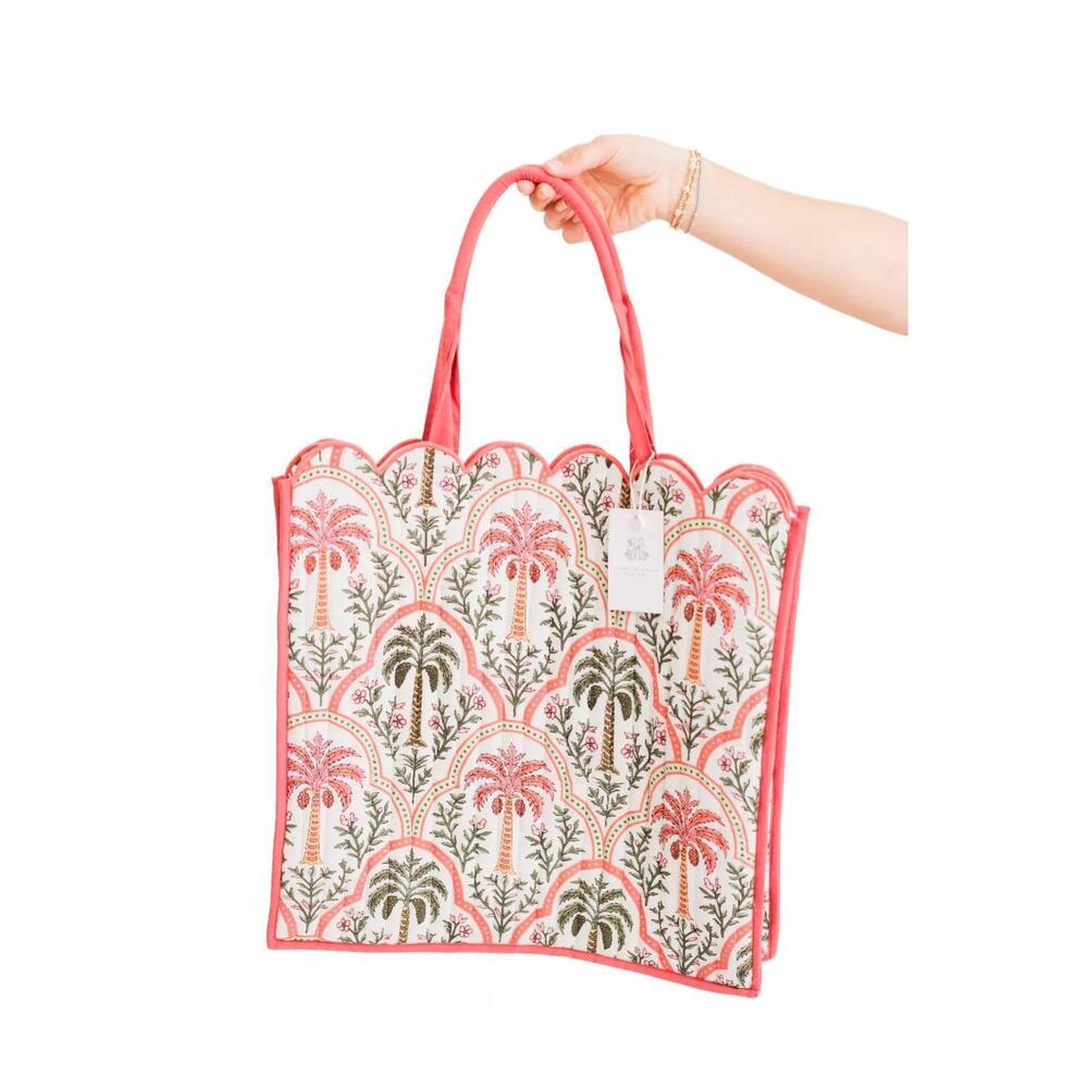 NEW HEART OF GRACE women's palma rosa resort regular tote bag in pink